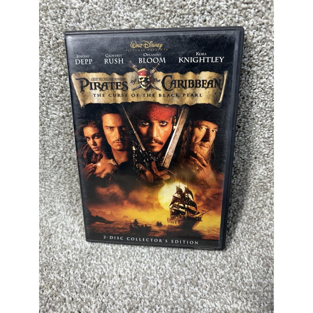 Pirates of the Caribbean: The Curse of the Black Pearl (DVD, 2003)